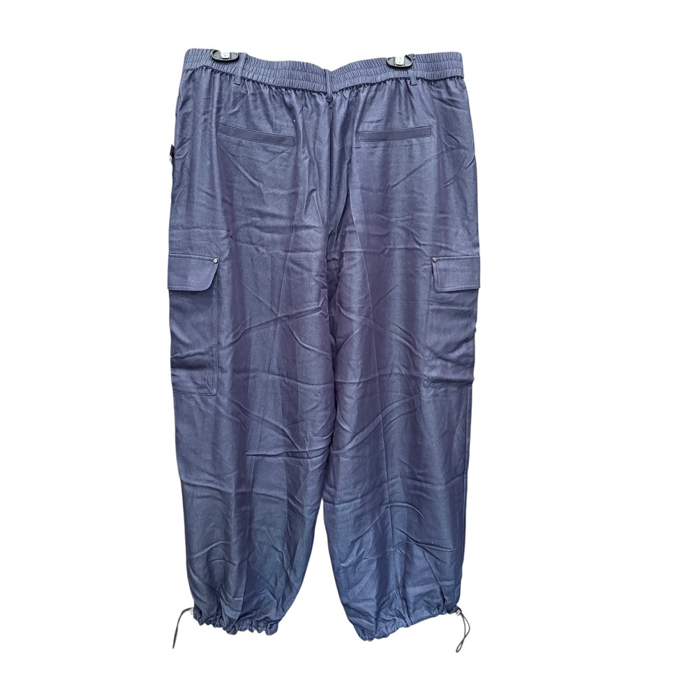 Lyssé Cargo Jogger Pants NWT Indigo Blue 360 Waistband Stretch Utility - Picture 3 of 4